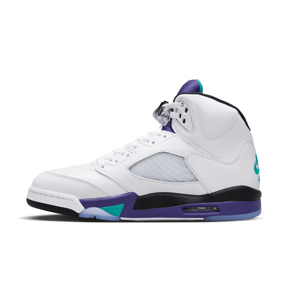 Air Jordan 5 Retro 'White/New Emerald-Grape Ice-Black|HQ7978-100