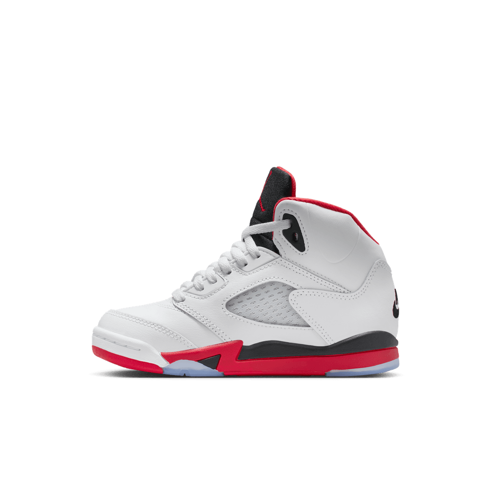 PS Air Jordan 5 Retro 'White/Fire Red-Black|HQ7979-101|Top Fashion