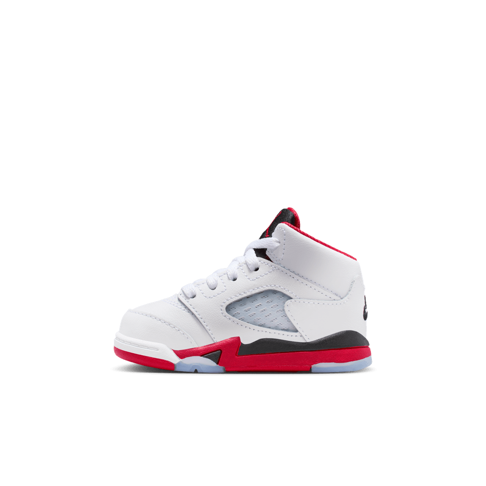 TD Air Jordan 5 Retro 'White/Fire Red-Black|HQ7981-101|Top Fashion