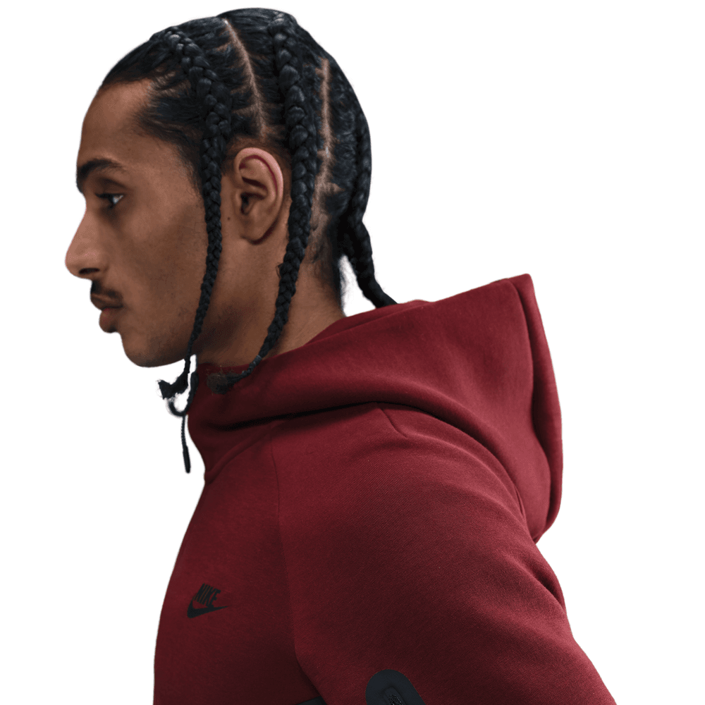 Nike Tech FLC WND FZ JCT 'DRK TEM Red/Burgundy CSH-BLK|HV0949-619