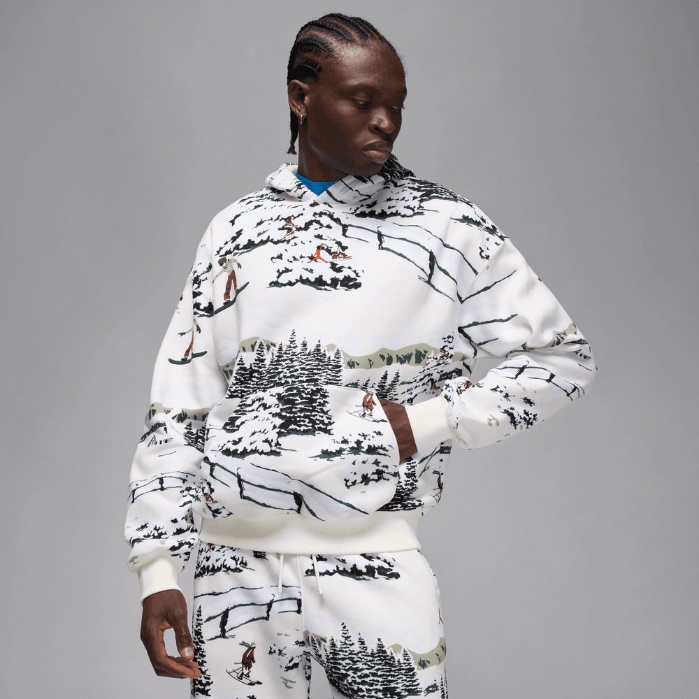 Air Jordan Brooklyn Holiday All Over Print Hoodie 'Sail|HV1050-133