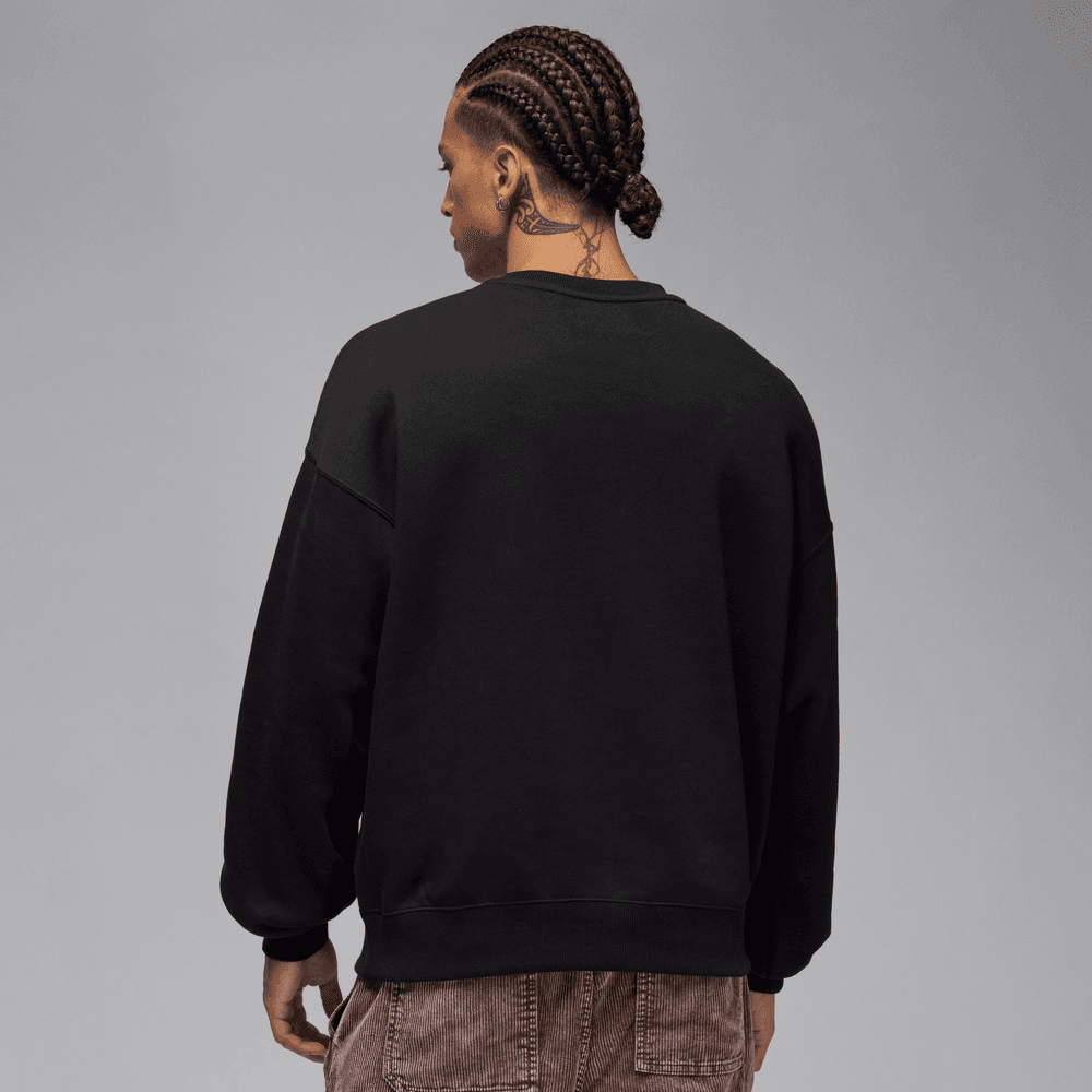 Air Jordan Brooklyn Holiday Fleece Crewneck 'BLK/Gym Red|HV1874