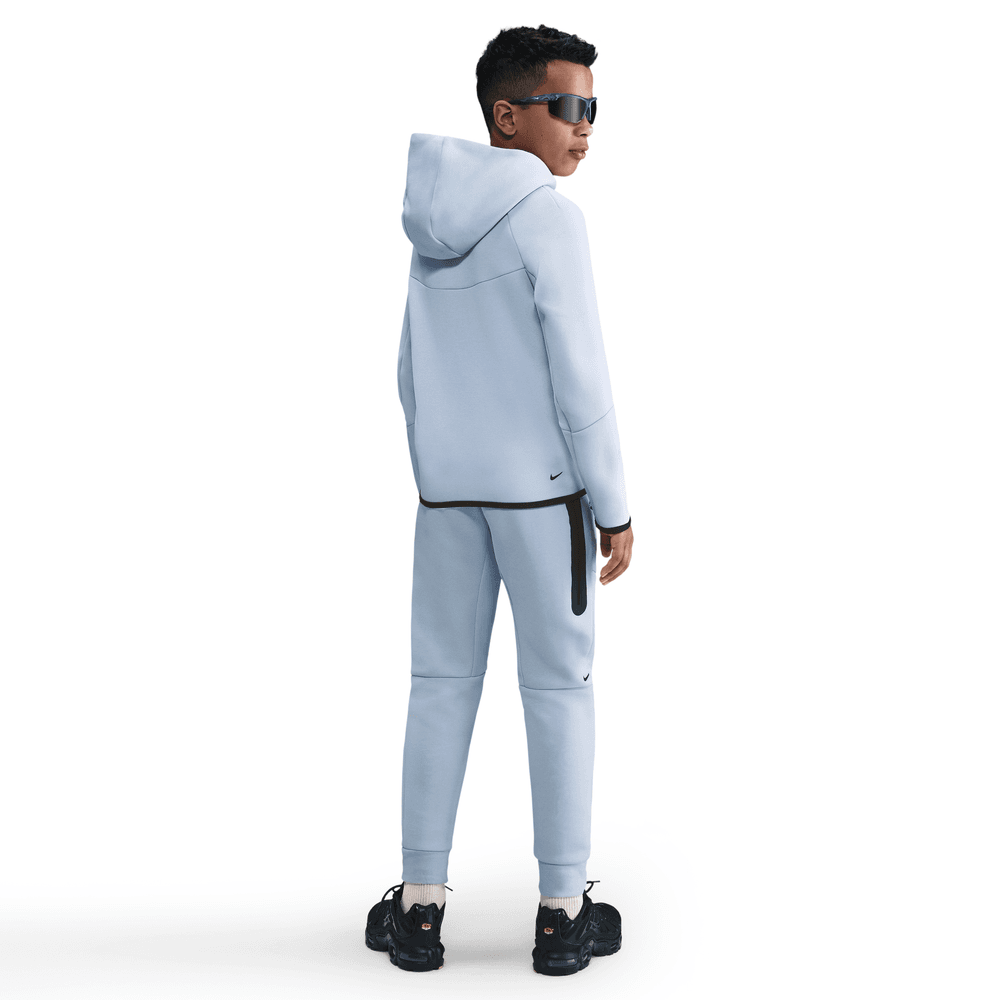 Big Kids Nike SPW Tech FLC FZ Hoodie 'Ghost/Black/Black|HV5867-057