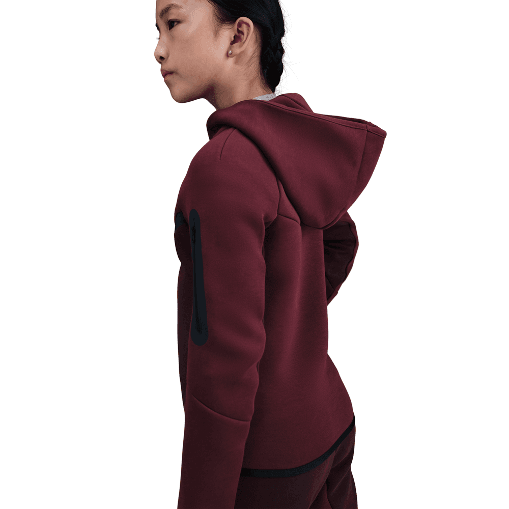 maroon nike tech hoodie