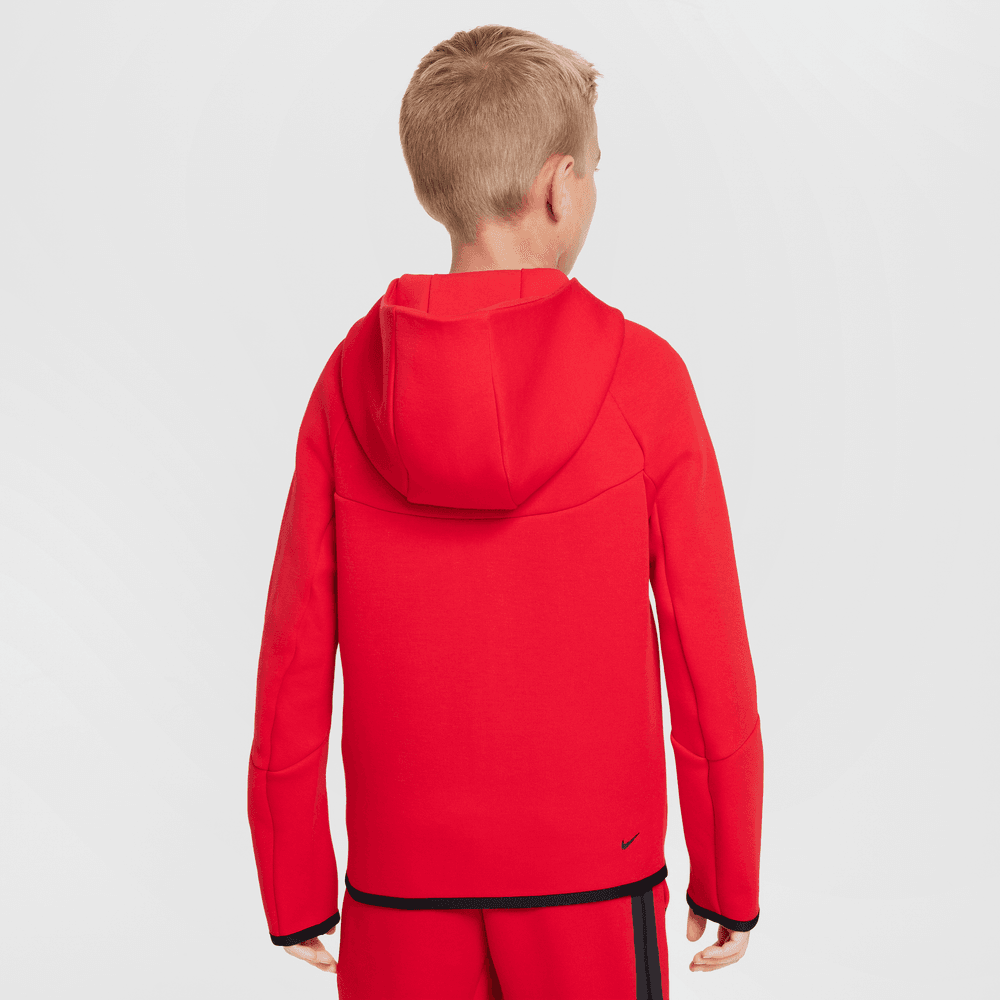Big Kids Nike SPW Tech FLC FZ Hoodie 'UNI Red/Black/BLK|HV5867-657