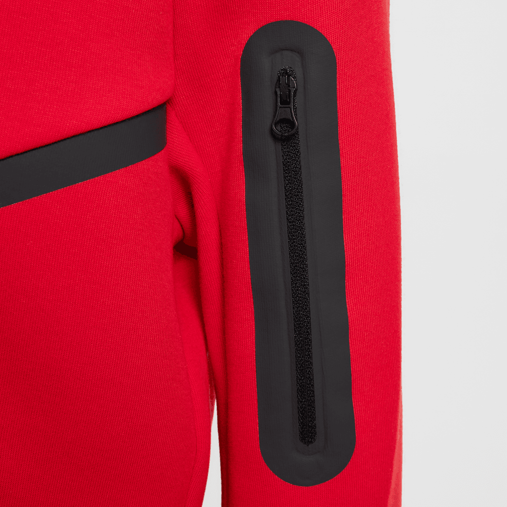 Big Kids Nike SPW Tech FLC FZ Hoodie 'UNI Red/Black/BLK|HV5867-657 Big Kids Nike SPW Tech FLC FZ Hoodie 'UNI Red/Black/BLK|HV5867-657