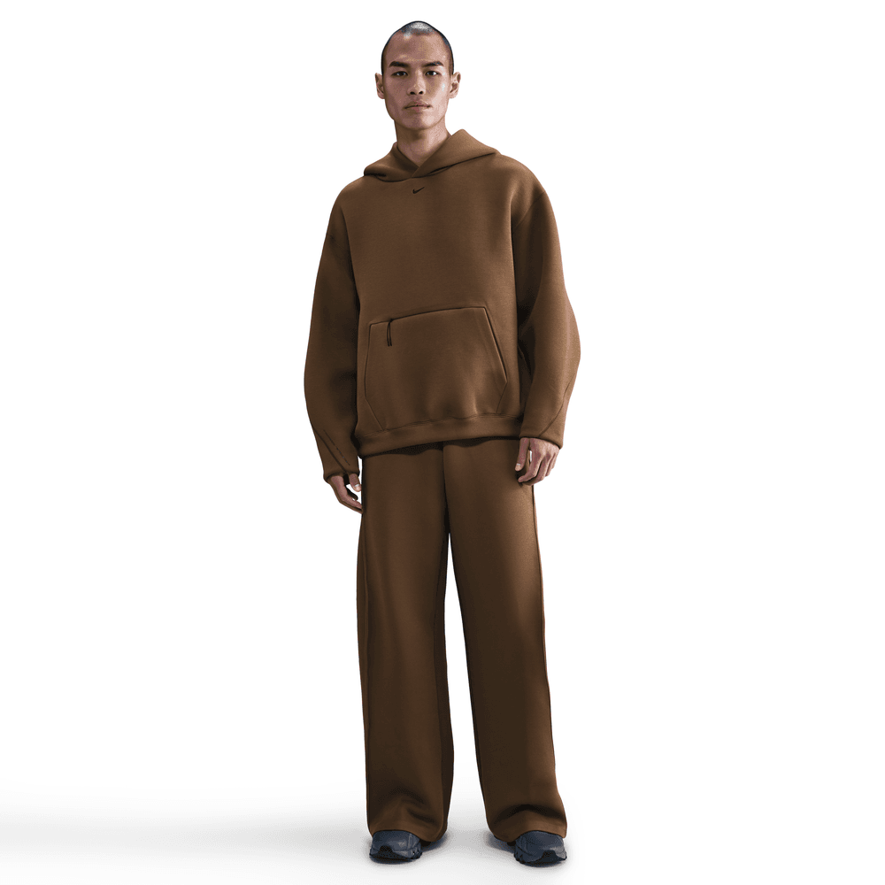 nike vintage oversized hoodie in washed brown