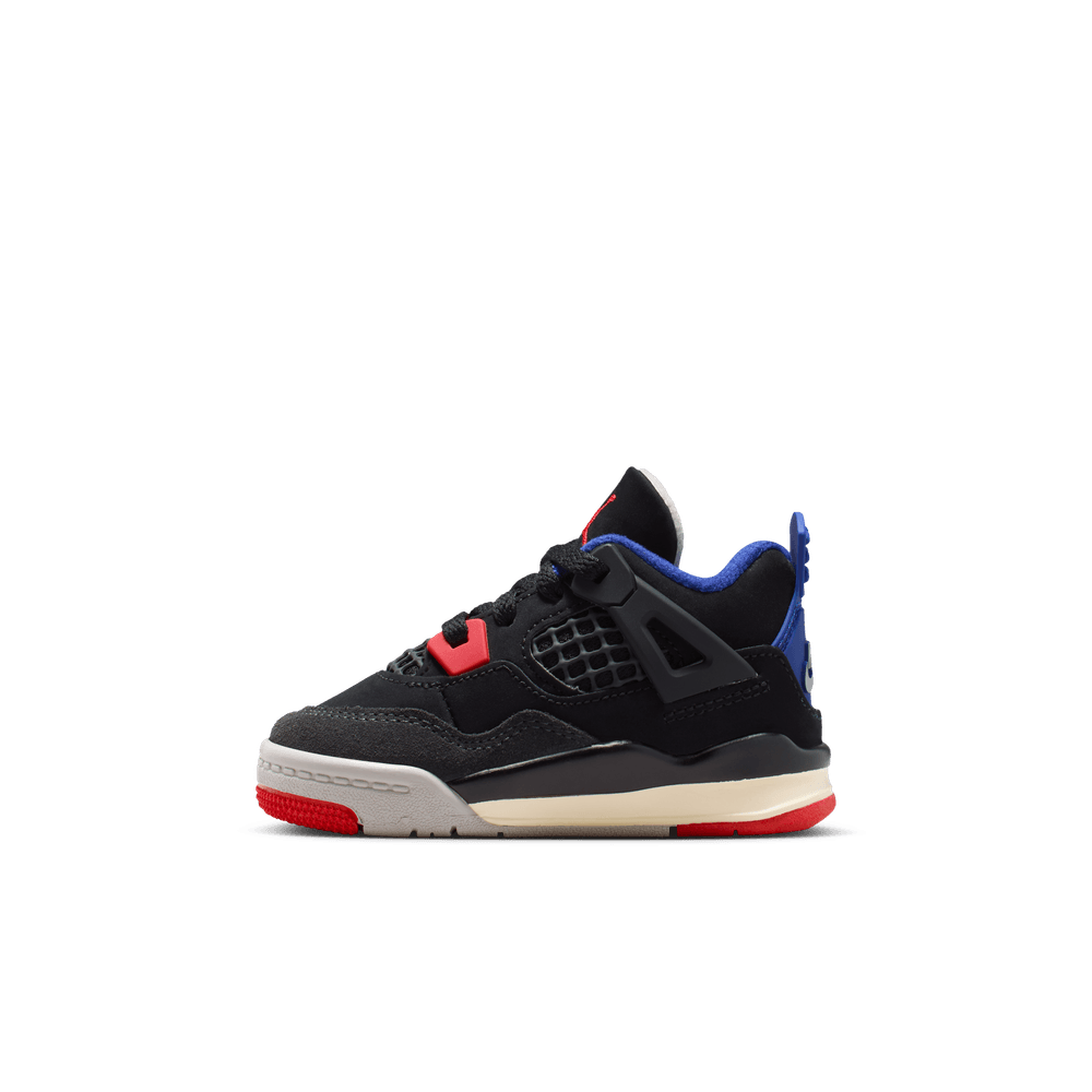 TD Air Jordan 4 Retro OG 'Black/Fire Red-Deep Royal Blue|IB4387