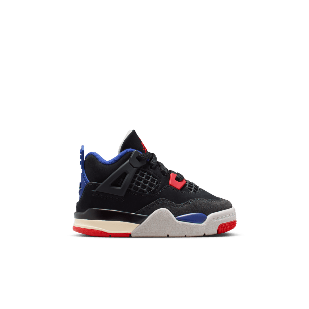 TD Air Jordan 4 Retro OG 'Black/Fire Red-Deep Royal Blue|IB4387