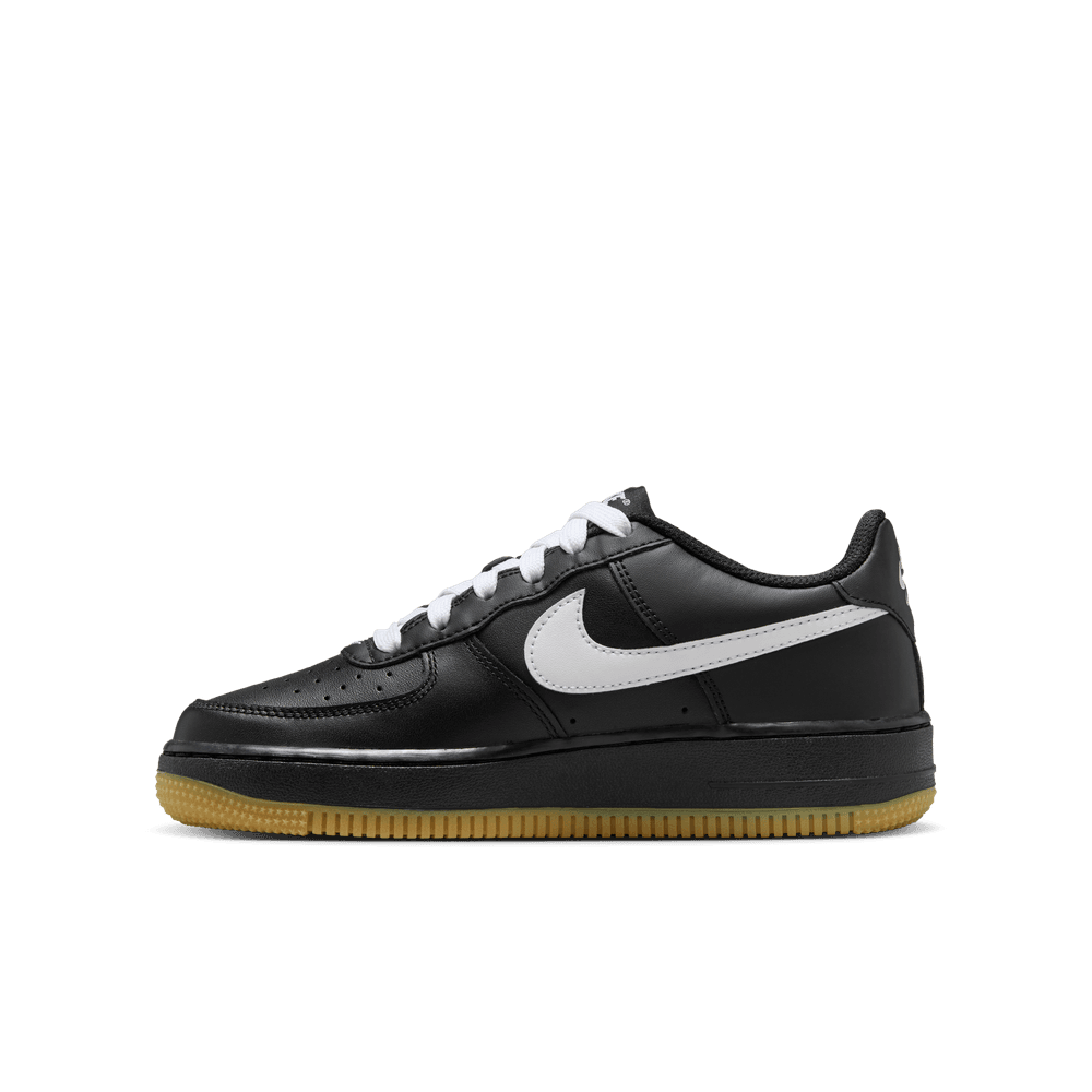 靴 Nike GS Air Force 1 Low LV8 Black 25 GS Nike Air Force 1 LV8 'Black/White Gum Light Brown|IB8845-001|TF