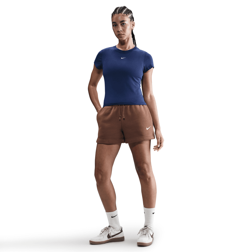 Wmns Nike SPW Phoenix Fleece Shorts 'Fauna Brown/Sail|IH2108-265