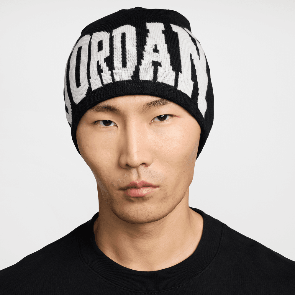 帽子 zigzagpointy 2-4y Air Jordan Peak Beanie Brooklyn GX 'Black/Sail/Sail|II1716