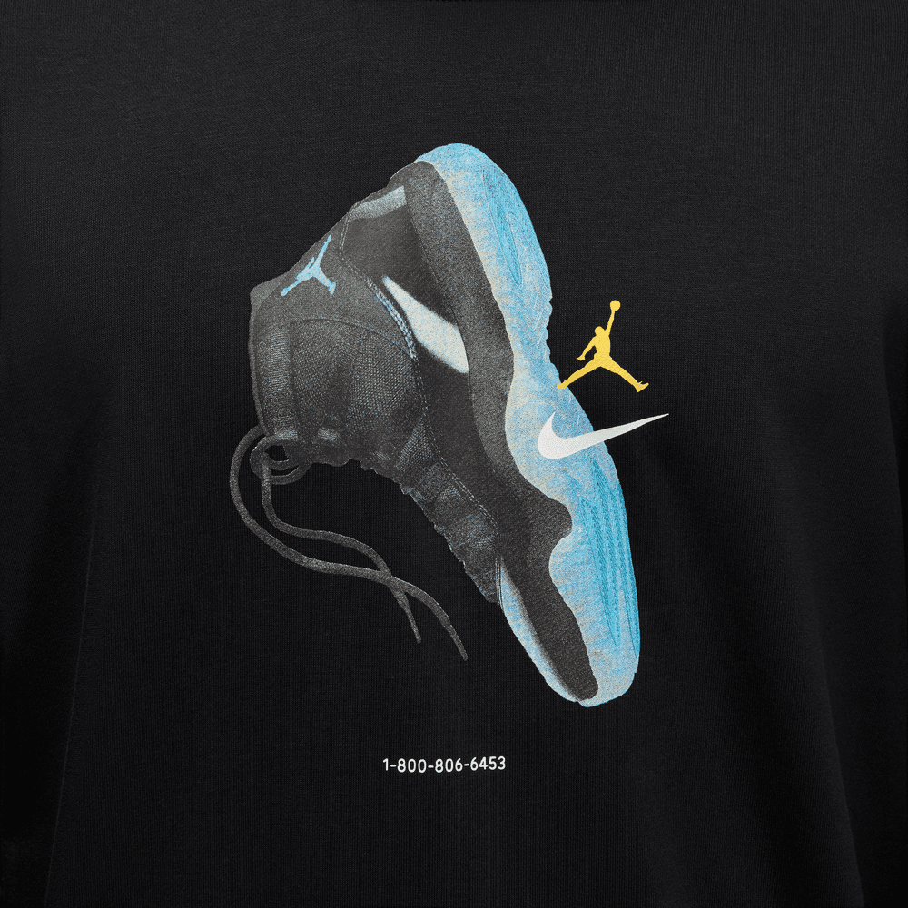 Air Jordan Brooklyn AJ11 Fleece Crewneck 'BLK/Gamma Blue|IM6301