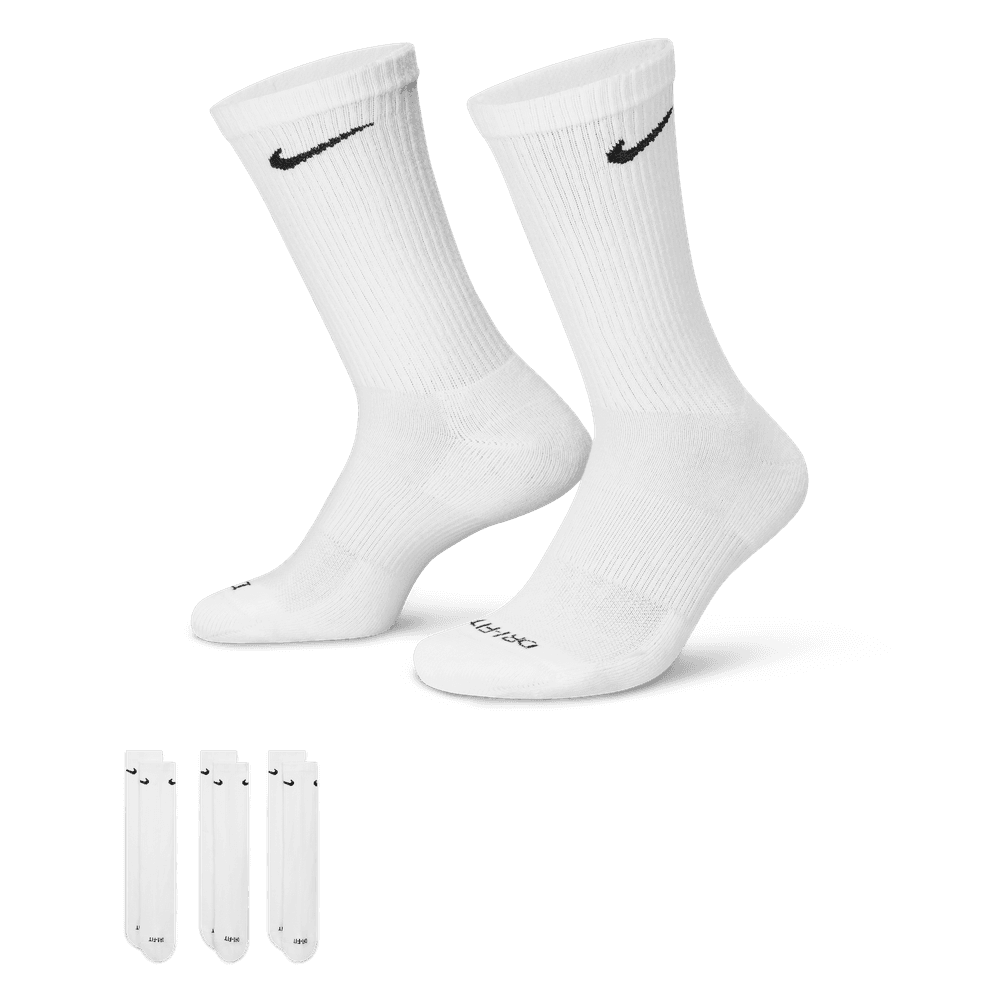 white dri fit socks