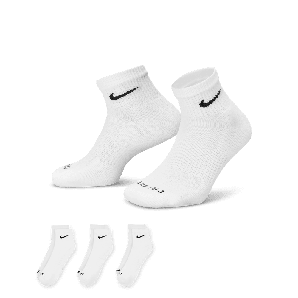 nike dri fit low cut socks white