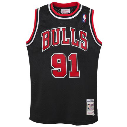 Kids M&N CHI Bulls Swingman Jersey Dennis Rodman 'Black|9N2B7BLT0Y