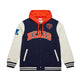 M&N NFL Vintage Logo Chicago Bears Courtside Fleece Button Front Hoodie