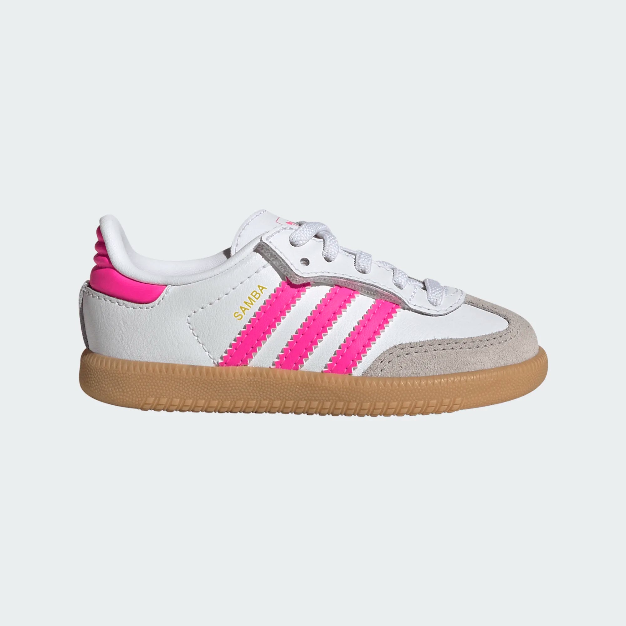 adidas Originals Samba OG White/Lucid Pink/Gum Toddler Girls' Shoes, Size: 7