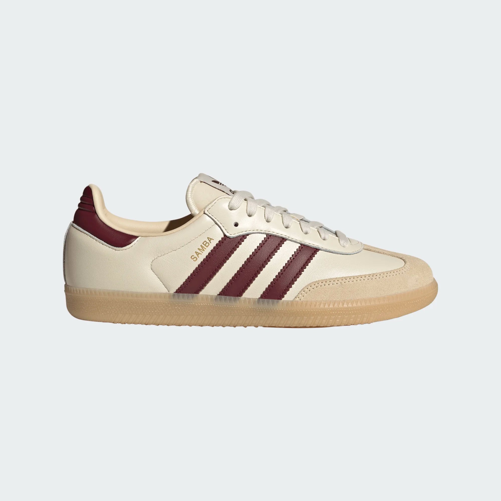 Adidas Samba OG 'Wonder White / Shadow Red / Gum|JS3830|Top