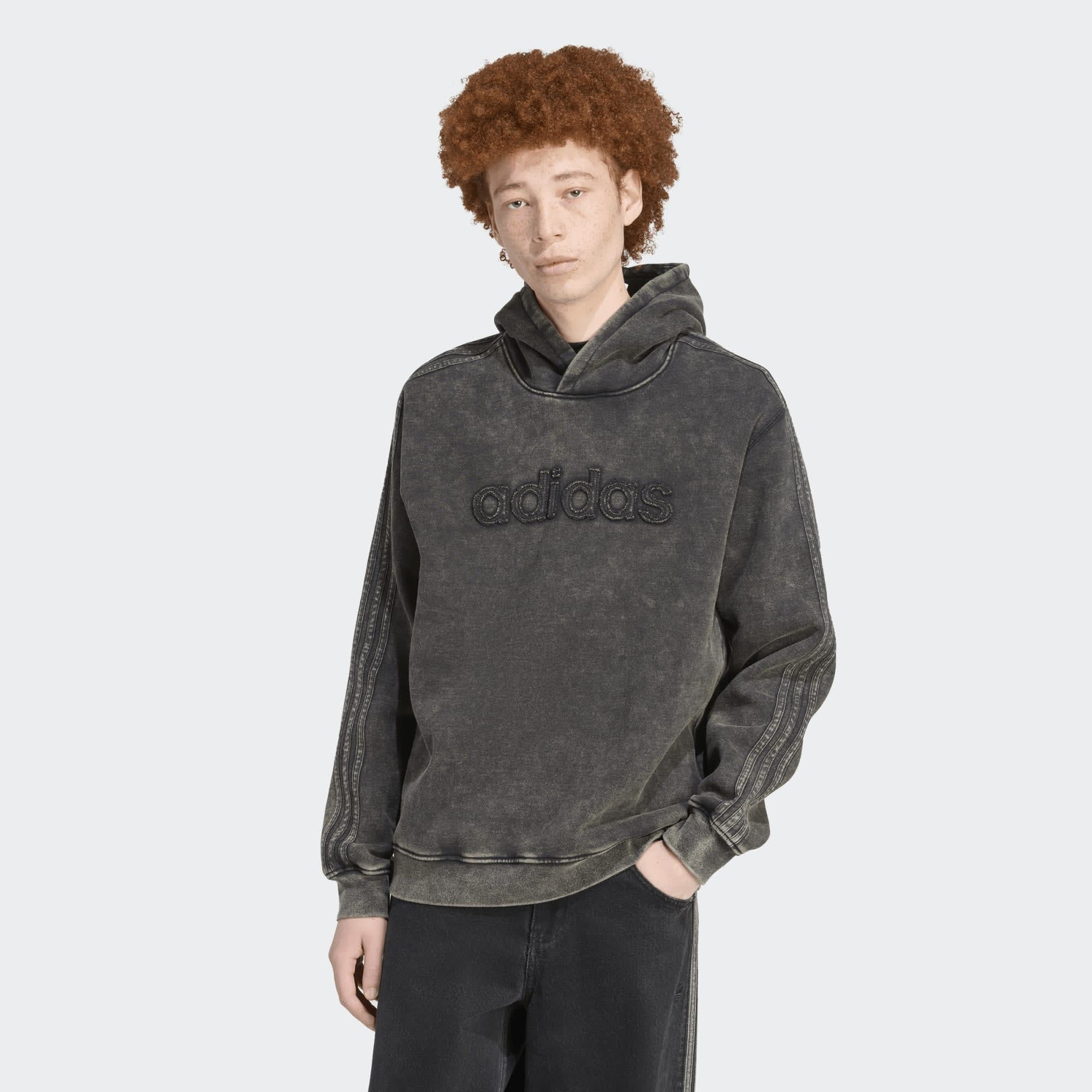 Adidas Washed Hoodie 'Black|JY2792|Top Fashion