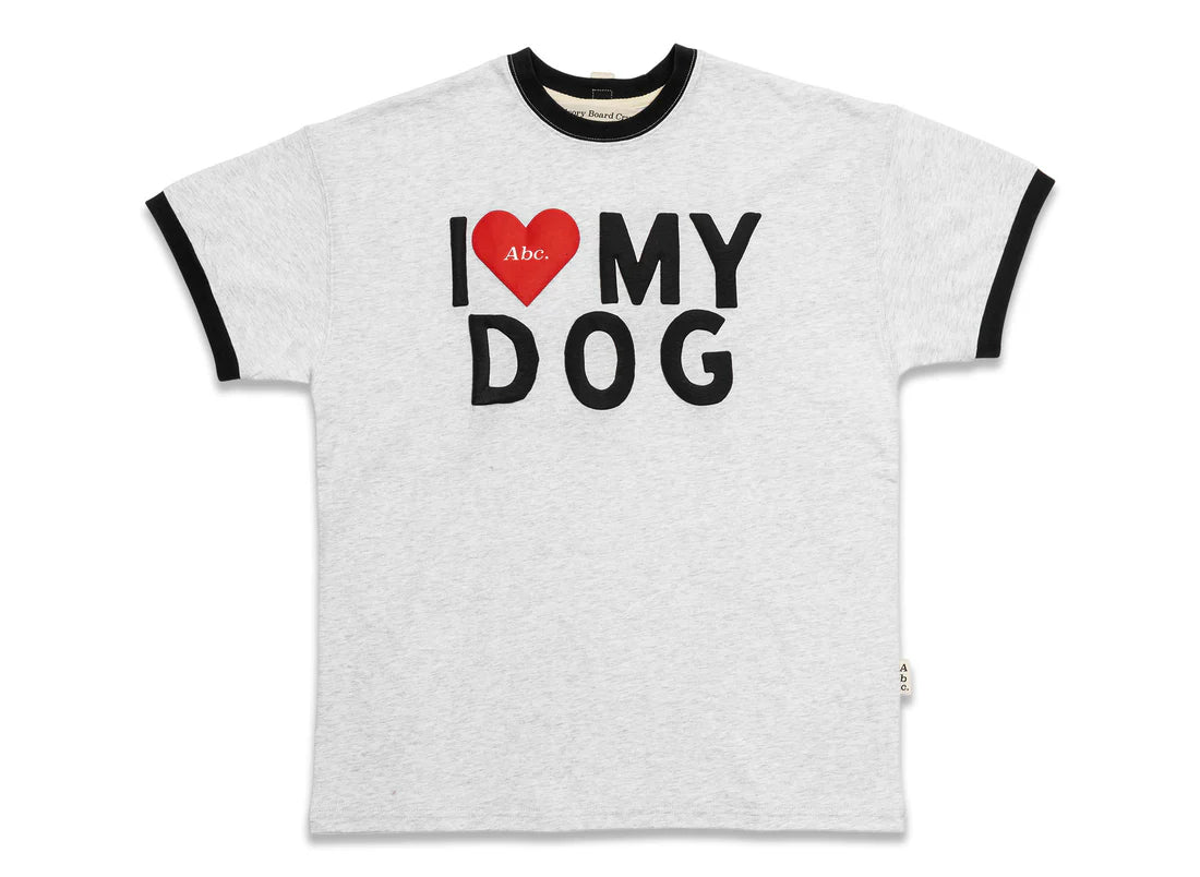 Abc. I Love My Dog Ring Tee 'Heather Grey|ABC-SS25-MRT(RL14)|TF