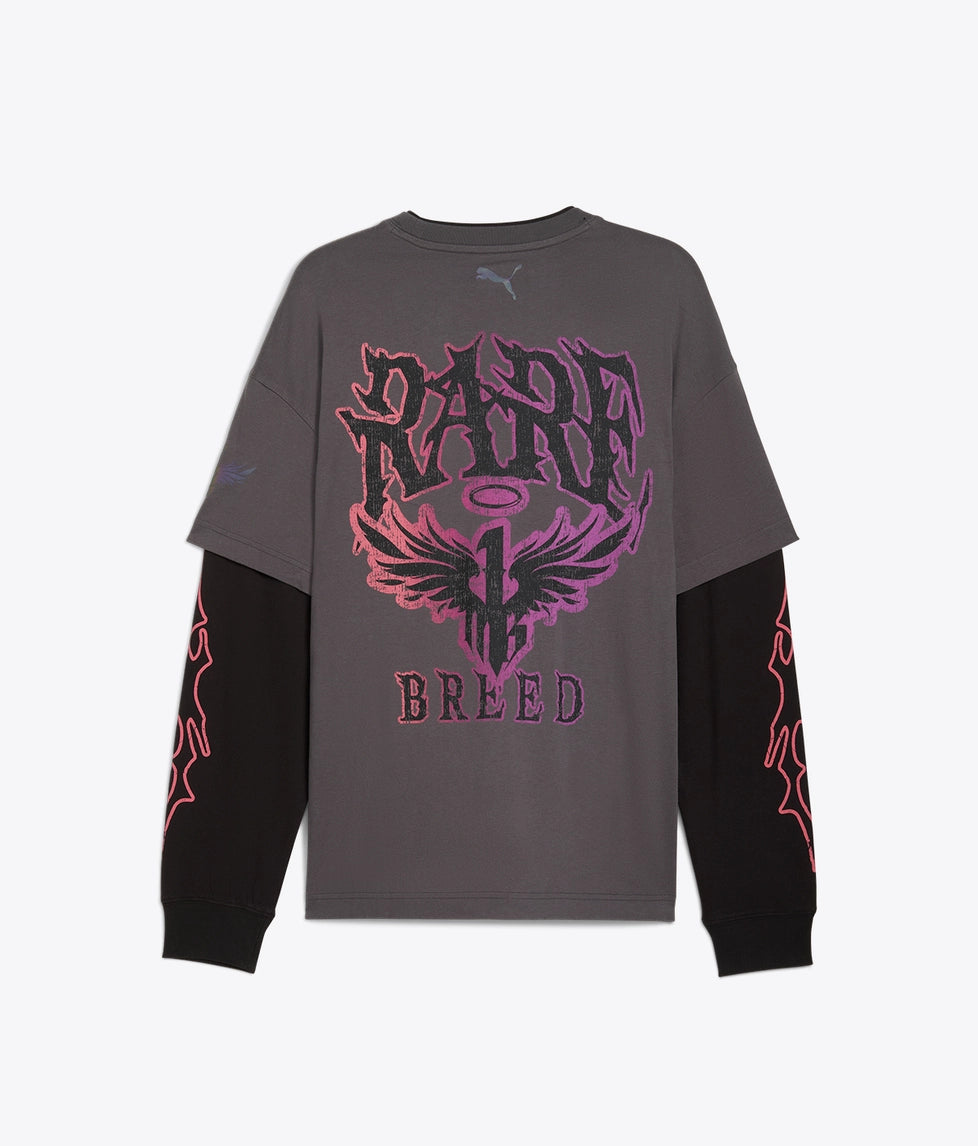Puma LaMelo World Tournament Long Sleeve Tee 'Dusky Gray|632367-01 Puma LaMelo World Tournament Long Sleeve Tee 'Dusky Gray|632367-01