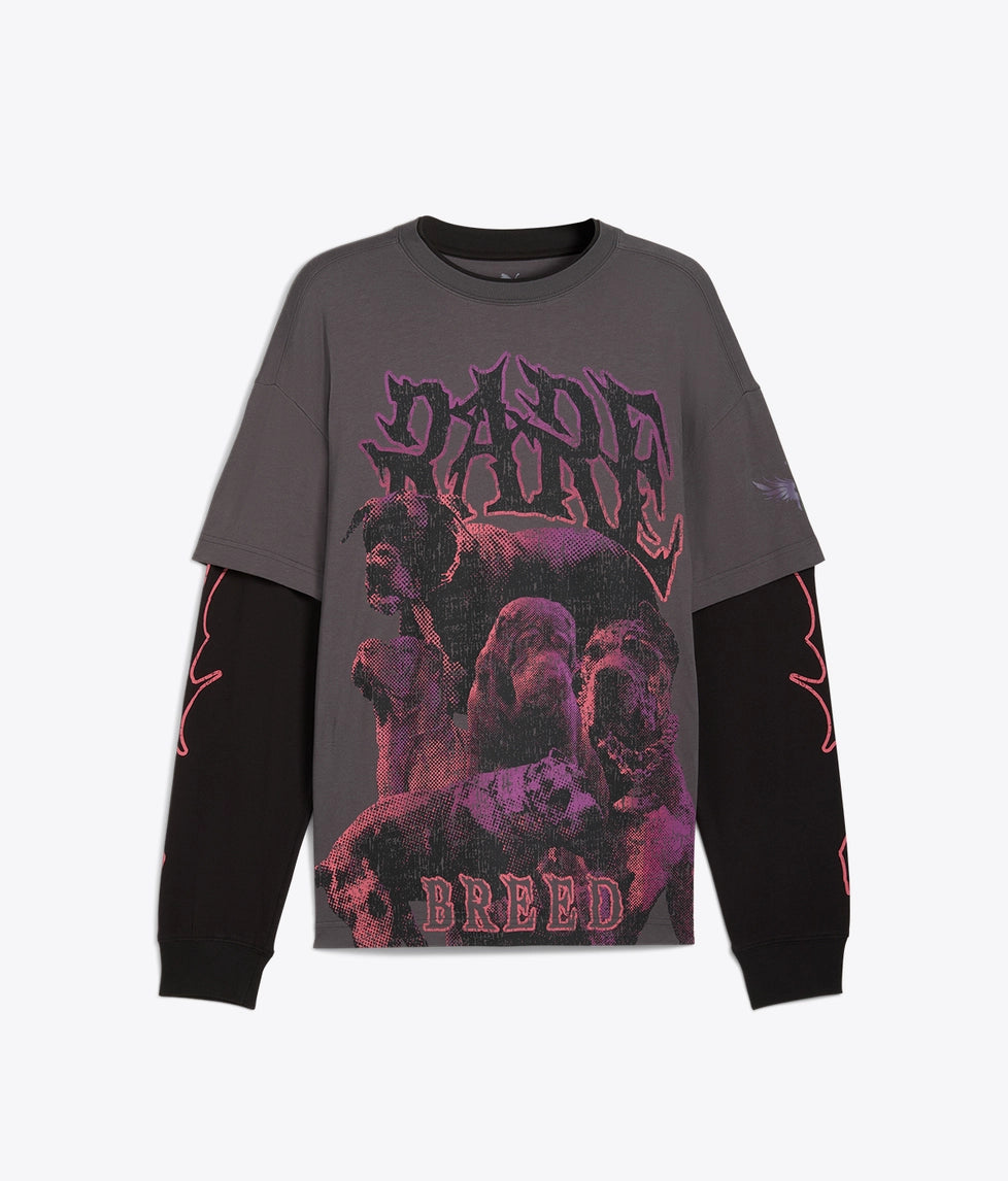 Puma LaMelo World Tournament Long Sleeve Tee 'Dusky Gray|632367-01 Puma LaMelo World Tournament Long Sleeve Tee 'Dusky Gray|632367-01