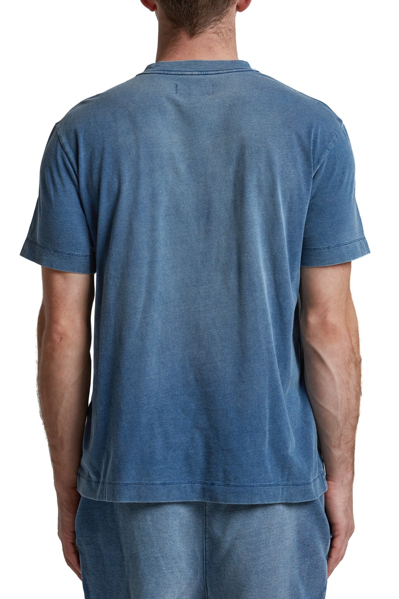 Purple Brand Textured Jersey Tee 'Blue|P104-TABN325|Top Fashion