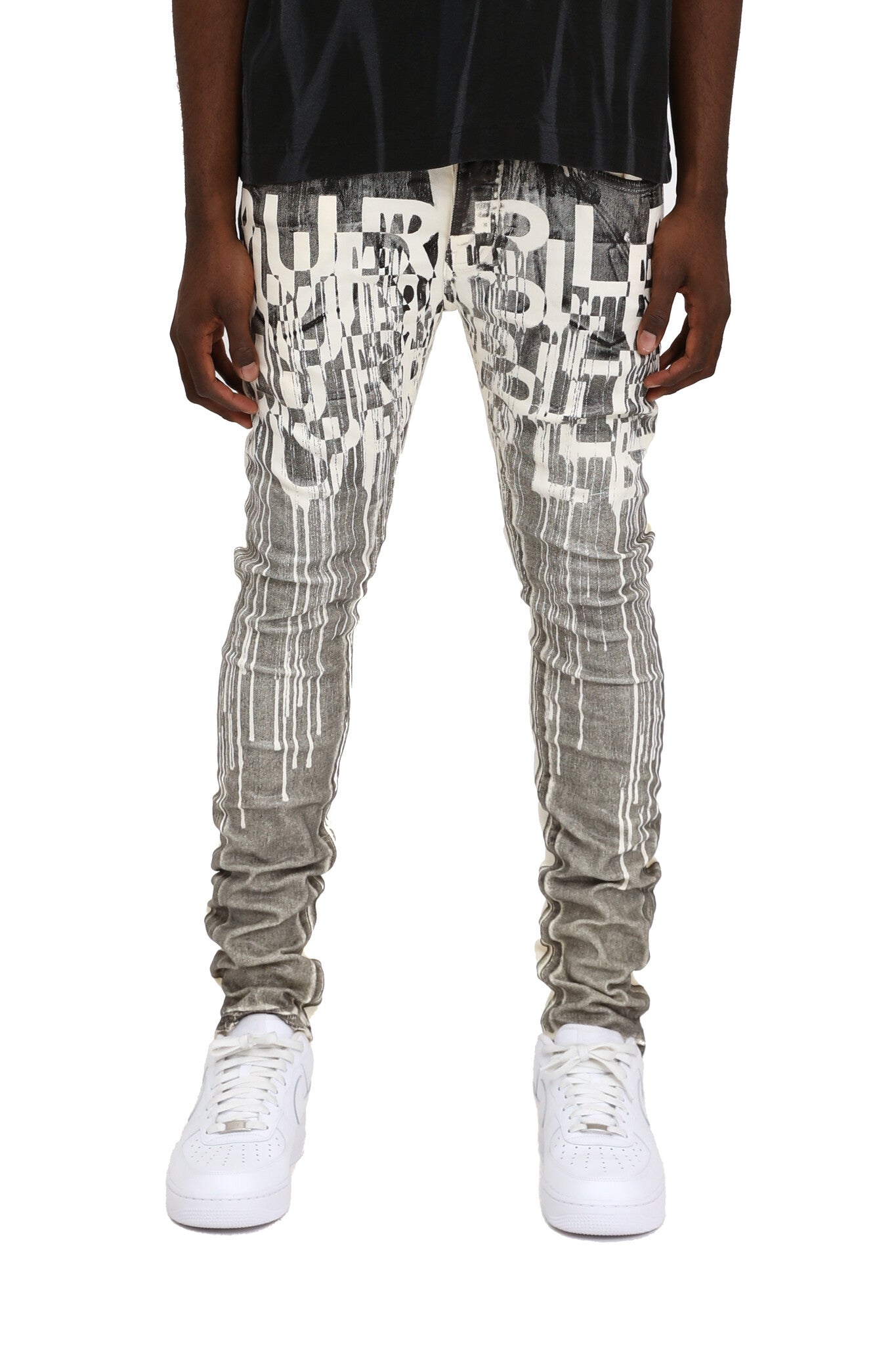 Purple Brand Reverse Black Foil SKN DEM Pant 'Off WHT|P001-SRVF325