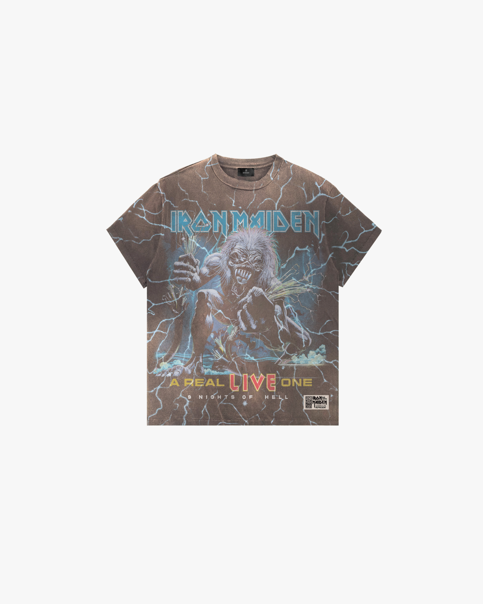 Represent Iron Maiden x A Real Live One Tee 'SNF Grey|MLM100587-17