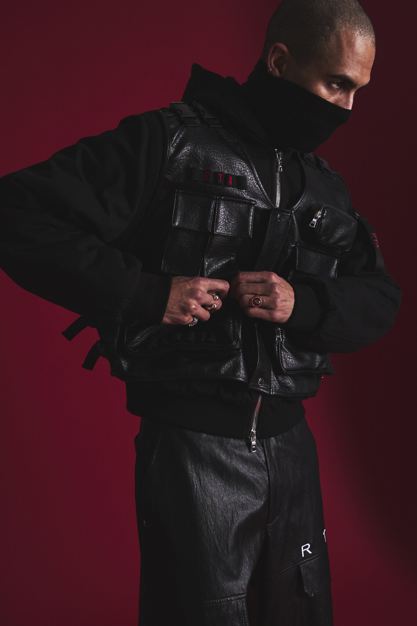 RTA Matte Black Tactical Geronimo Jacket