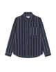 Les Deux Lennon Wool Pinstripe Overshir