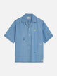 S&S Basquiat Indigo Tencel Relaxed-Fit Short-Sleeved Shirt