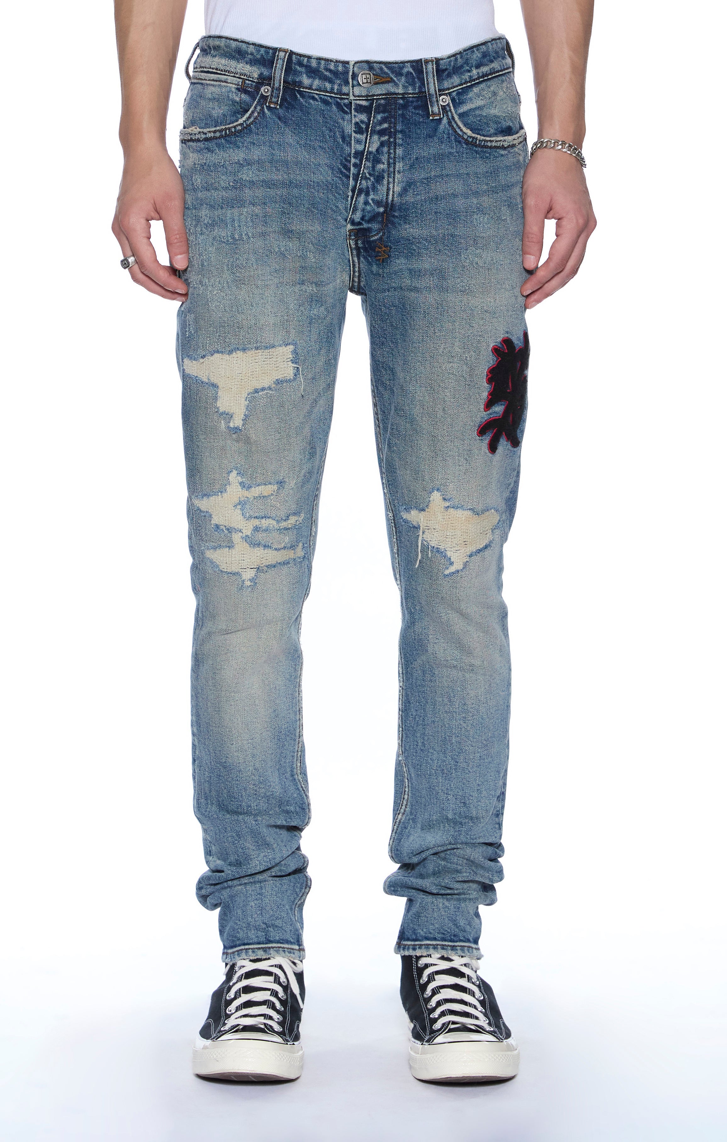 Ksubi Van Winkle Skinny Denim 'Bleu Monday Repair'|MSP26DJ006-098