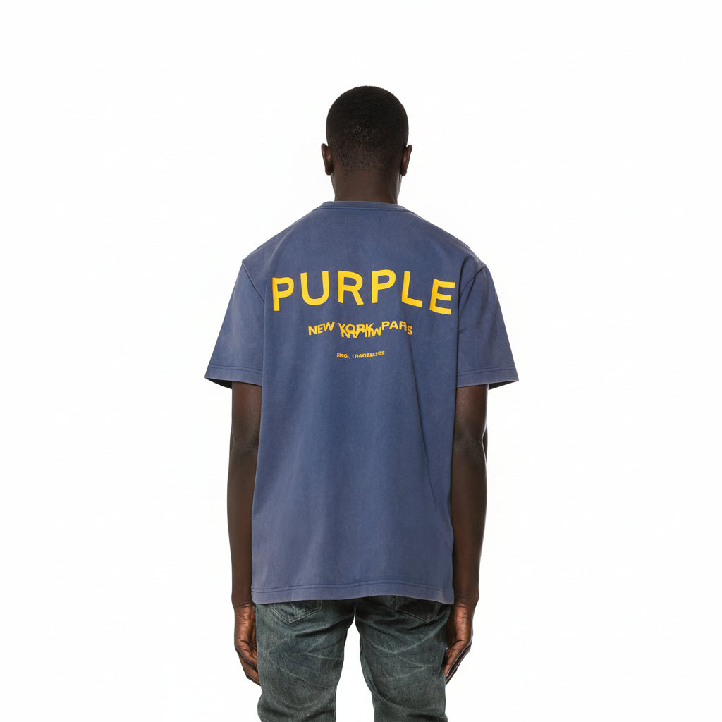 Purple Brand Heavyweight Jersey Short Sleeve Tee 'Navy'|P117