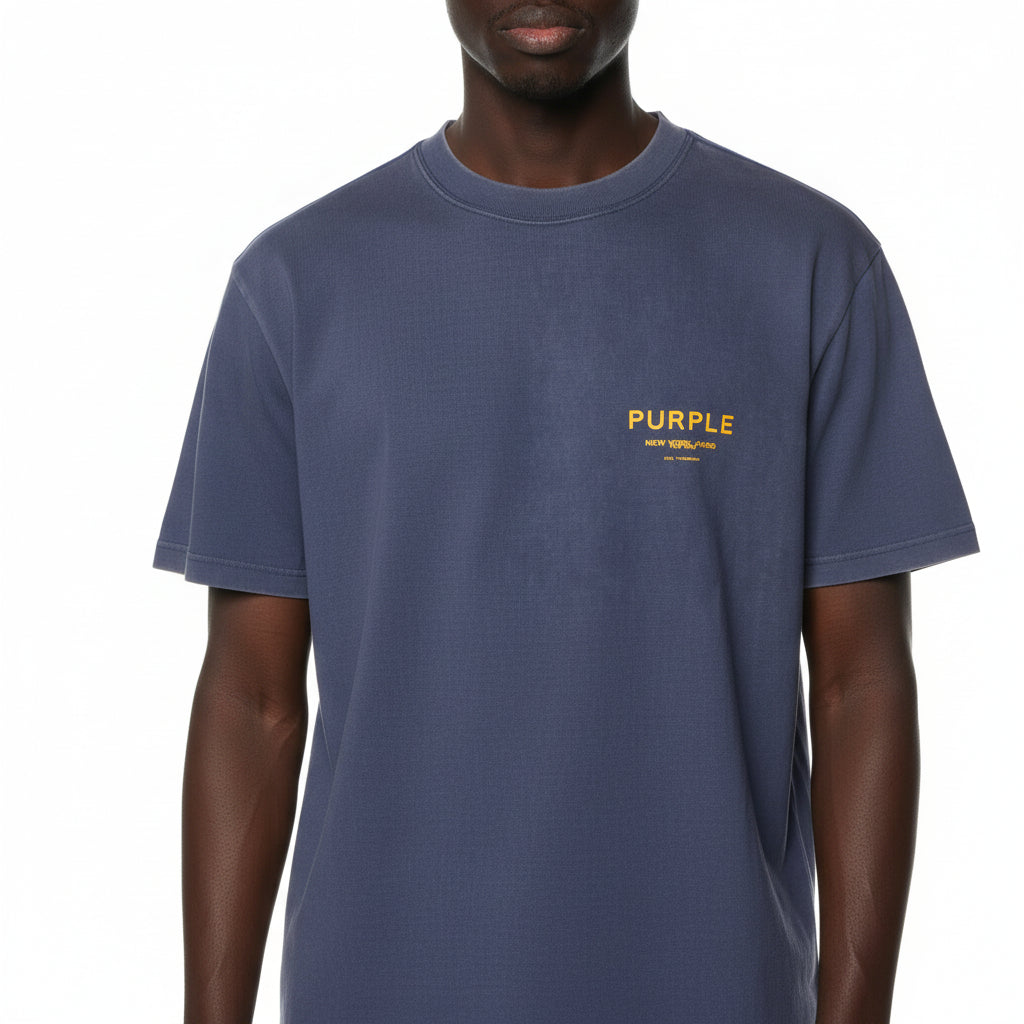Purple Brand Heavyweight Jersey Short Sleeve Tee 'Navy'|P117