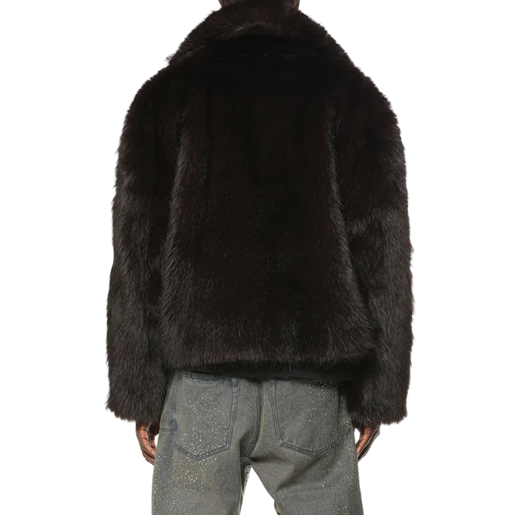 Purple Brand Faux Fur Shawl Jacket 'Brown'|M9636-FBZJ426|TF – Top