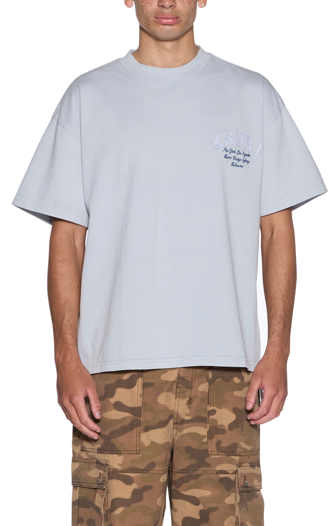 Ksubi Stellar Ekcess Short Sleeve Tee 'Ice Mist'|MPF26TE005-040|TF