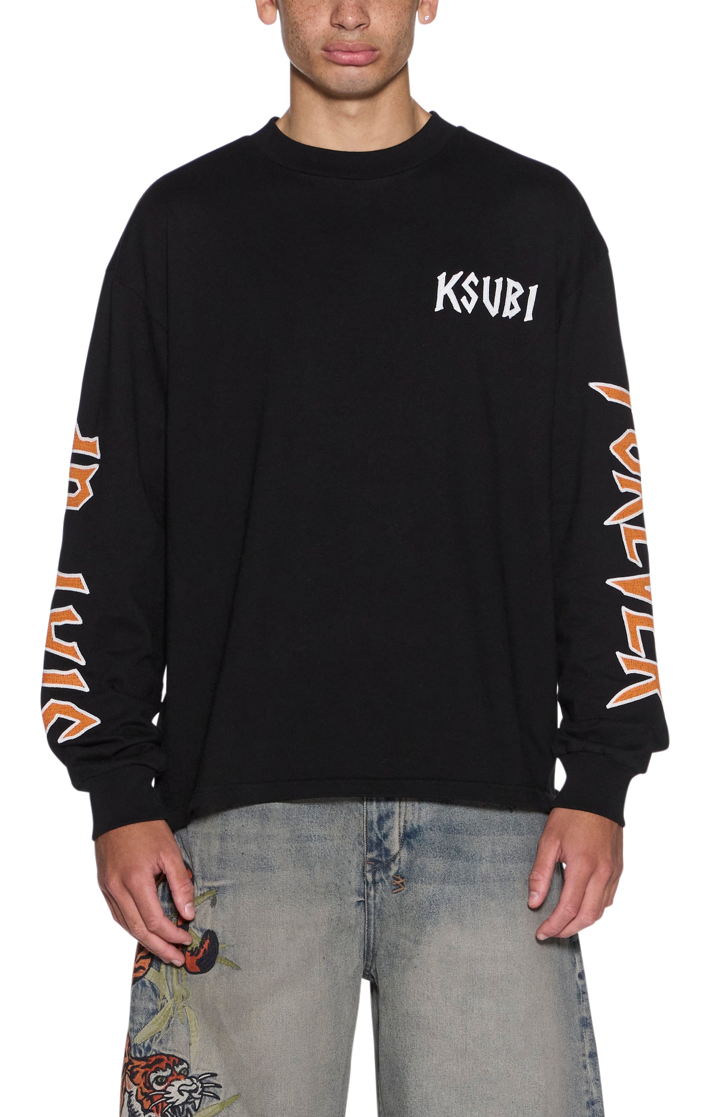 Ksubi Stay Up Ekcess Long Sleeve Tee 'Jet Black'|MPF26TE010-001|TF