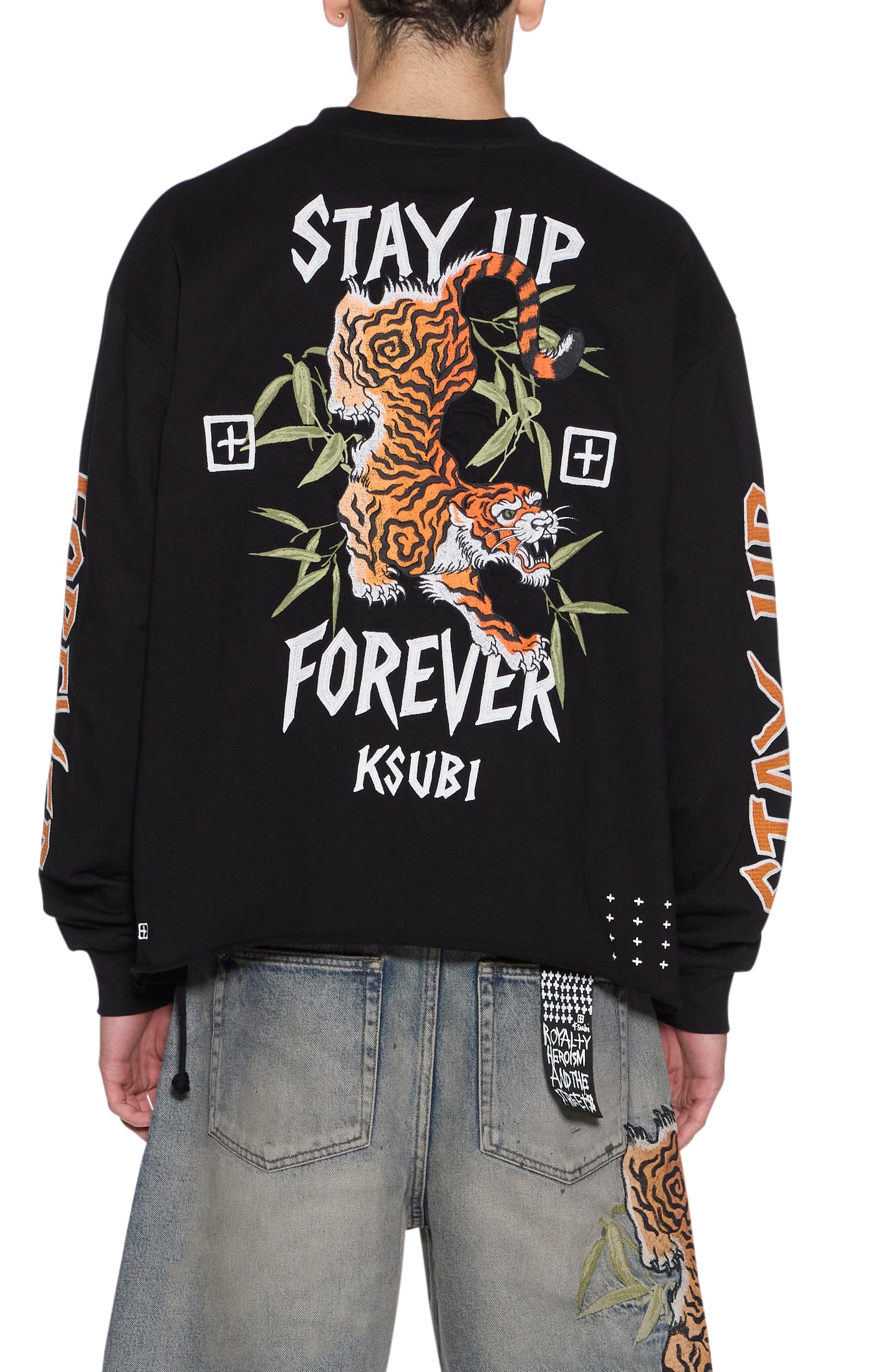 Ksubi Stay Up Ekcess Long Sleeve Tee 'Jet Black'|MPF26TE010-001|TF
