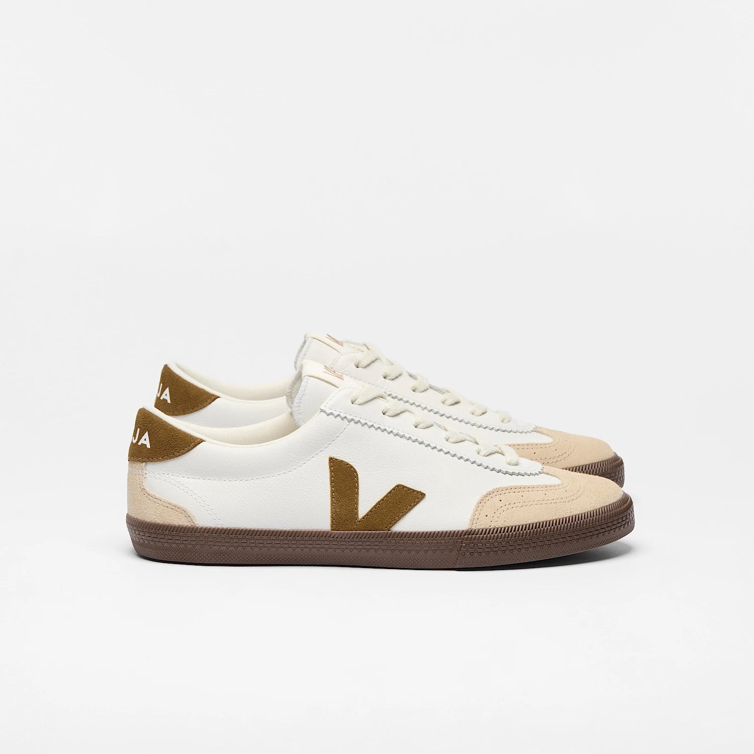 Veja Volley Leather 'White Tent Bark|VO2003720|Top Fashion