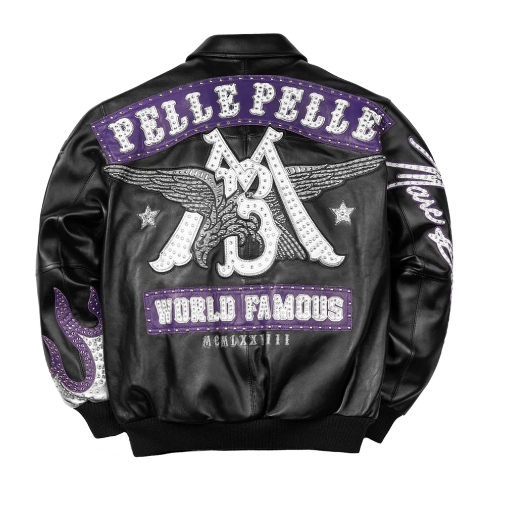 Pelle Pelle World Famous Jacket 'Black/Gold/Purple|325-37520-BGP Pelle Pelle World Famous Jacket 'Black/Gold/Purple|325-37520-BGP