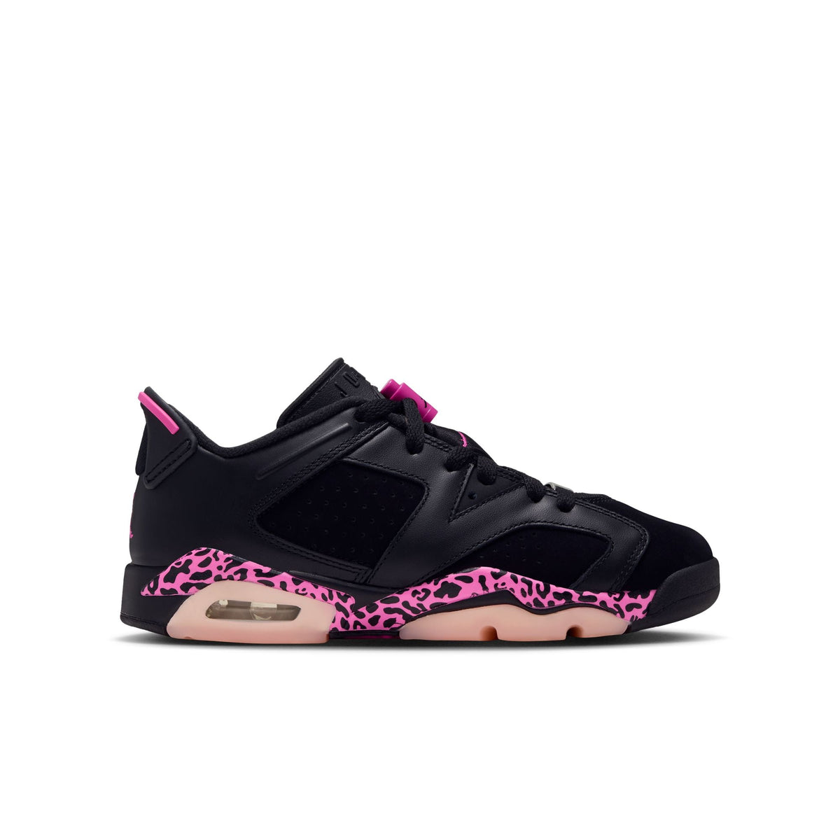 KID'S AIR JORDAN 6 RETRO LOW 'BLACK/LASER FUCHSIA-PINK FOAM' - 10 02 26