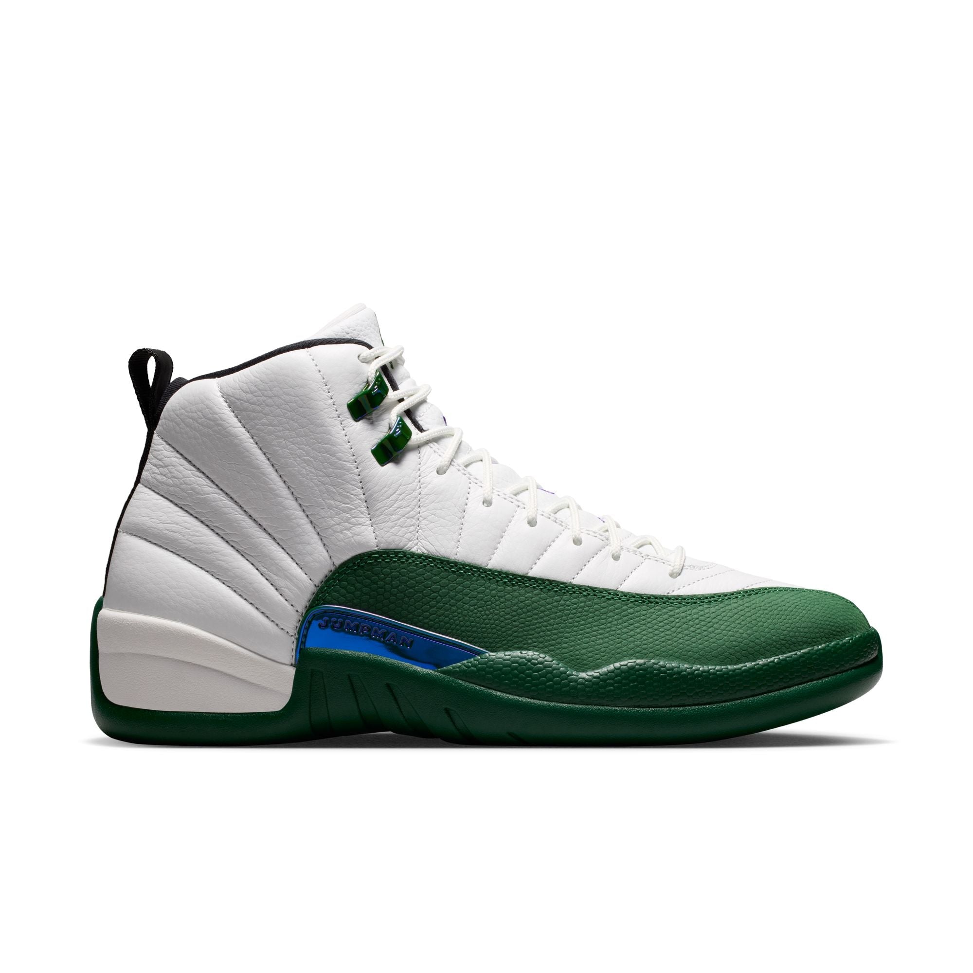 AIR JORDAN 12 RETRO 'SUMMIT WHITE/GORGE GREEN-FIERCE PURPLE' - 09 12 26
