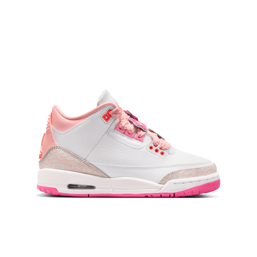 KIDS AIR JORDAN 3 RETRO 'PEARL PINK/HYPER ORANGE-PINK BLOOM' - 04 01 26