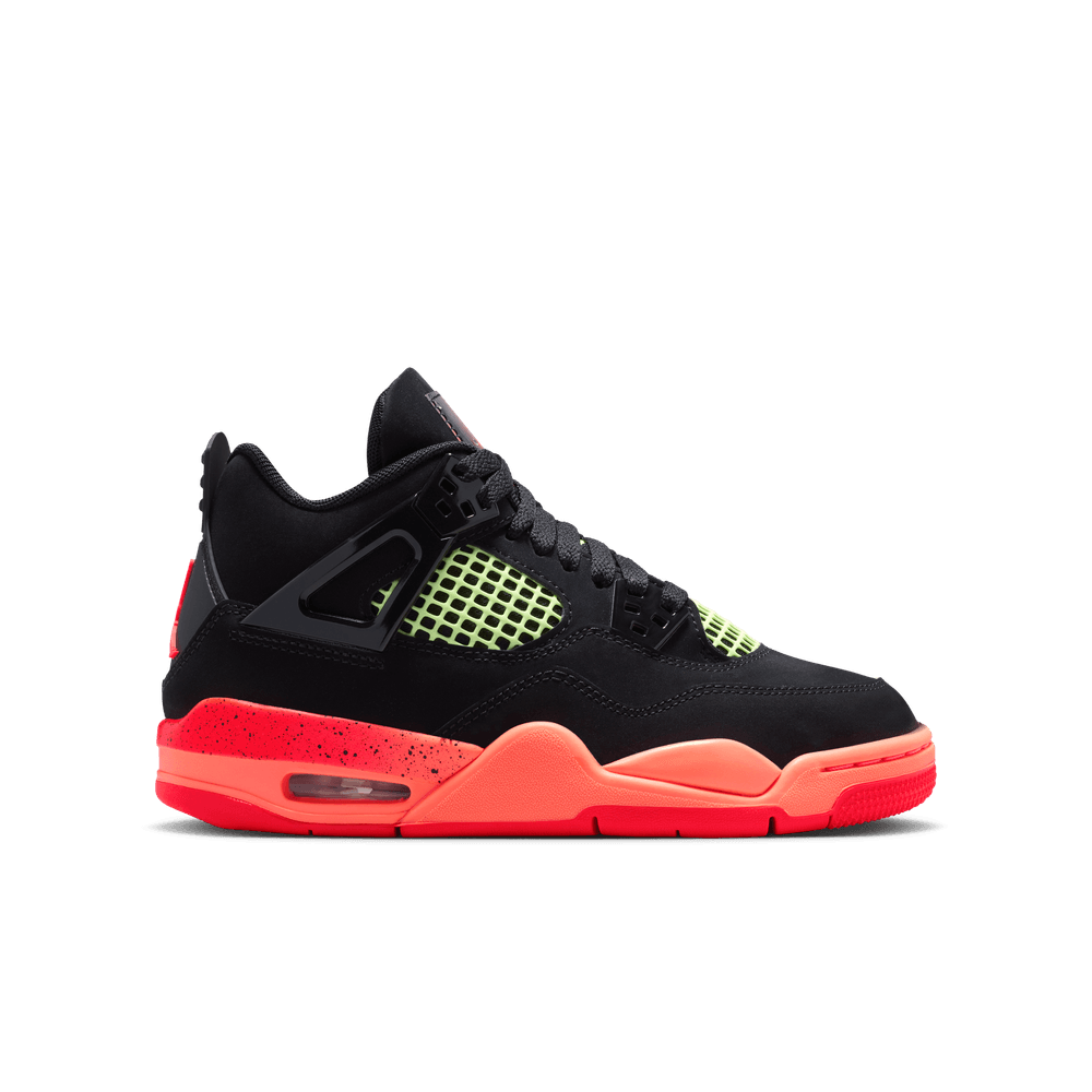KIDS AIR JORDAN 4 RETRO 'BLACK/INFRARED 23-BRIGHT MANGO' - 05 01 26