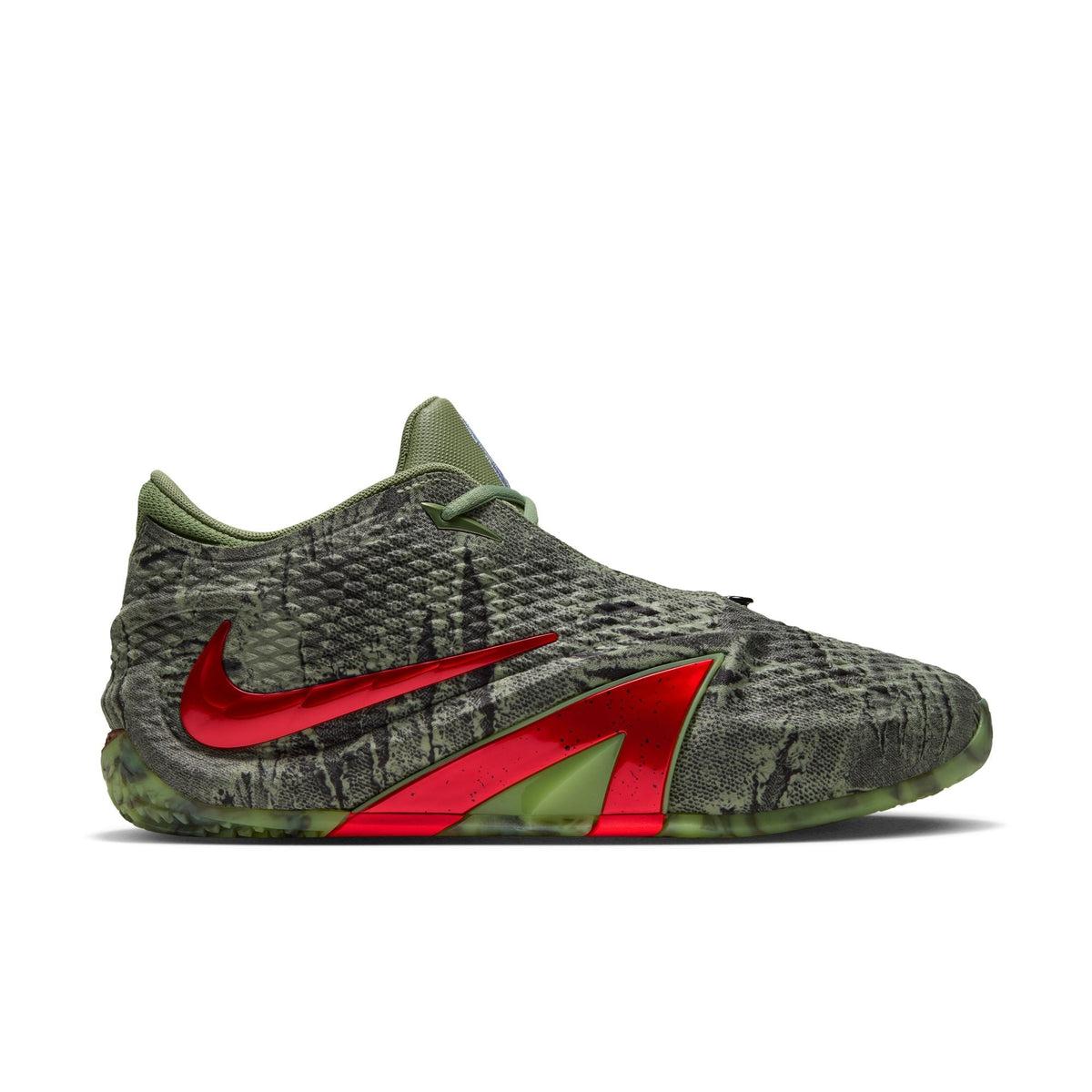 NIKE JA 4 'OIL GREEN/BRIGHT CRIMSON-LIGHT LEMON TWIST' - 10 23 26