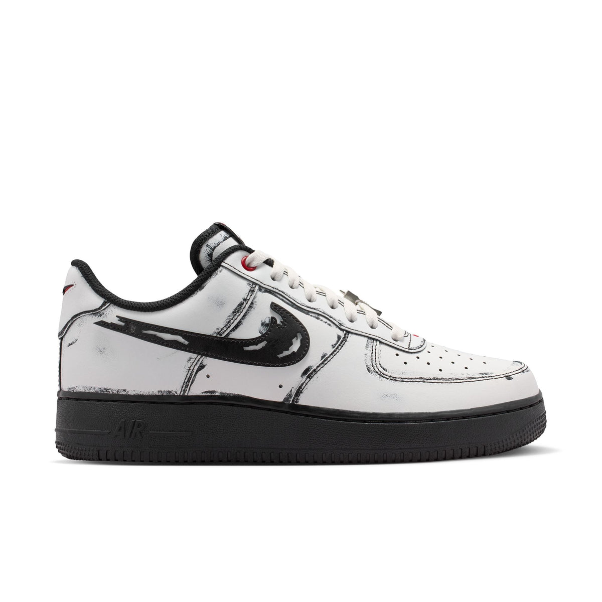 NIKE AIR FORCE 1 'SUMMIT WHITE/METALLIC SILVER-BLACK' - 09 18 26