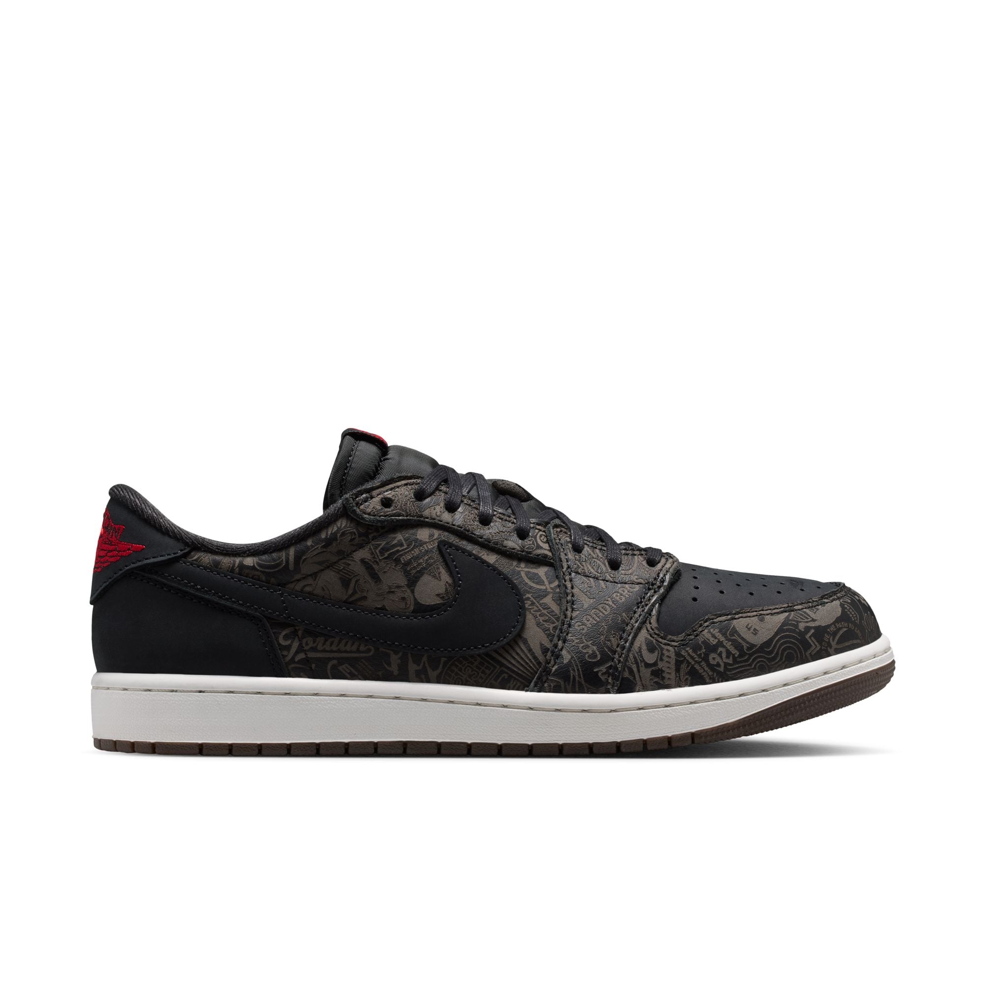 AIR JORDAN 1 RETRO LOW OG 'BLACK/VARSITY RED-SUMMIT WHITE' - 08 22 26