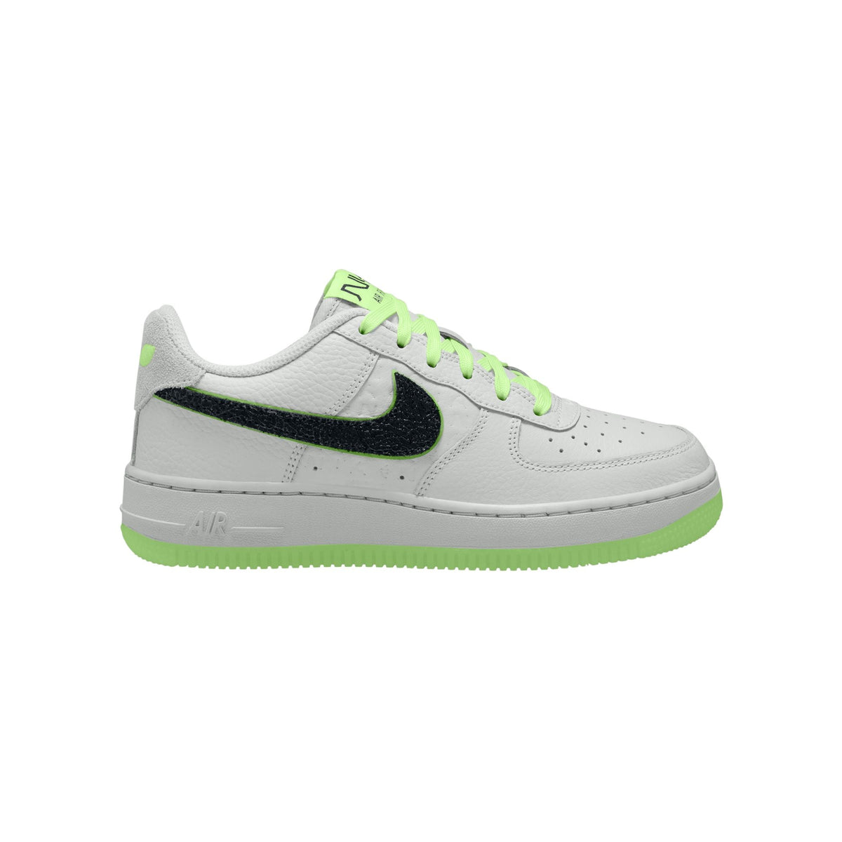 KIDS NIKE AIR FORCE 1 ALIEN 'PHOTON DUST/BLACK-BARELY VOLT' - 09 20 26